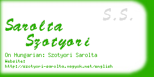 sarolta szotyori business card